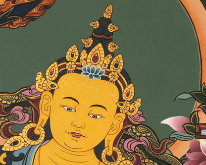 Manjushri Buddha Thangka | Tibetan Buddhist Bodhisattva