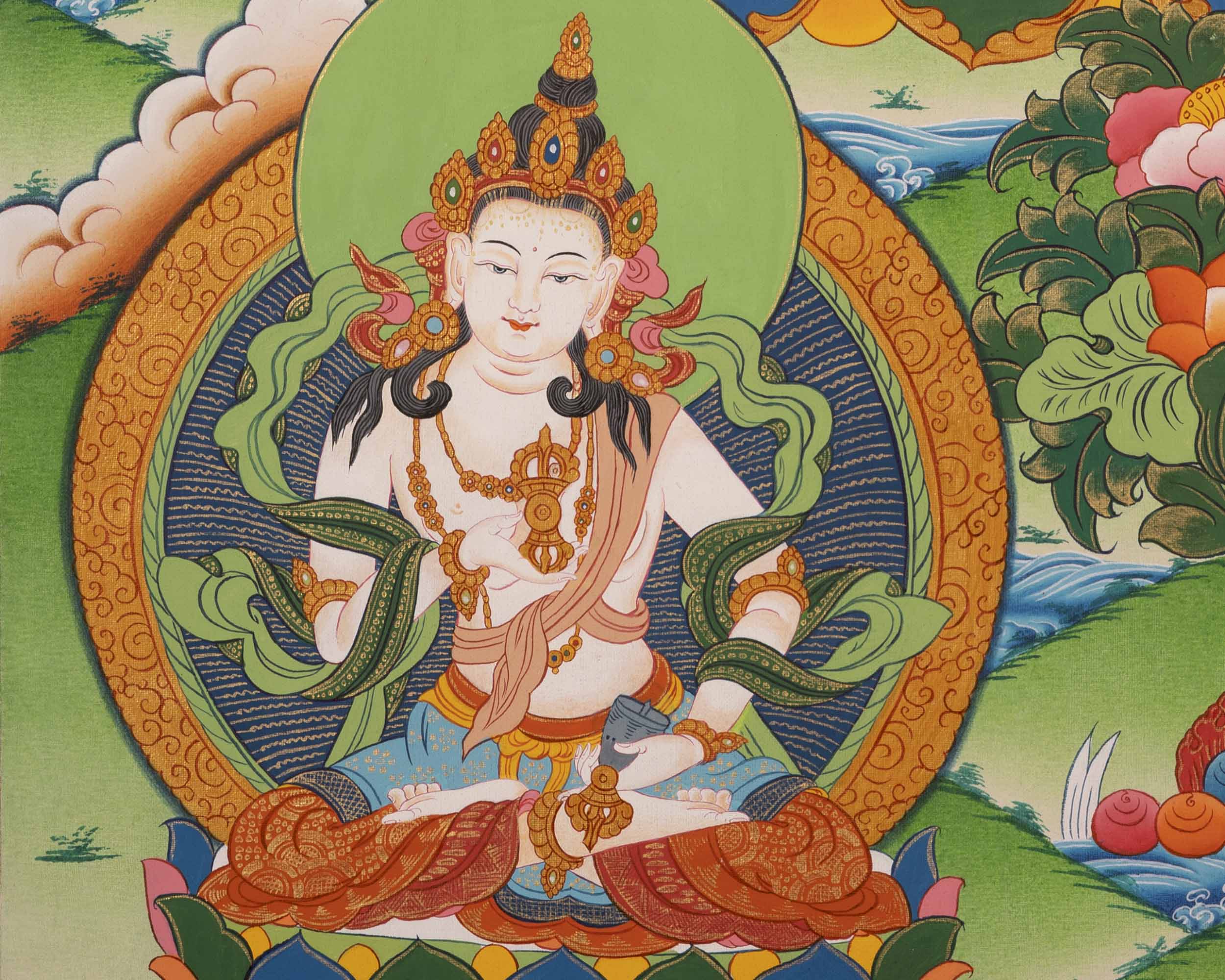 White Tara Thangka | Wall Hanging Decorations