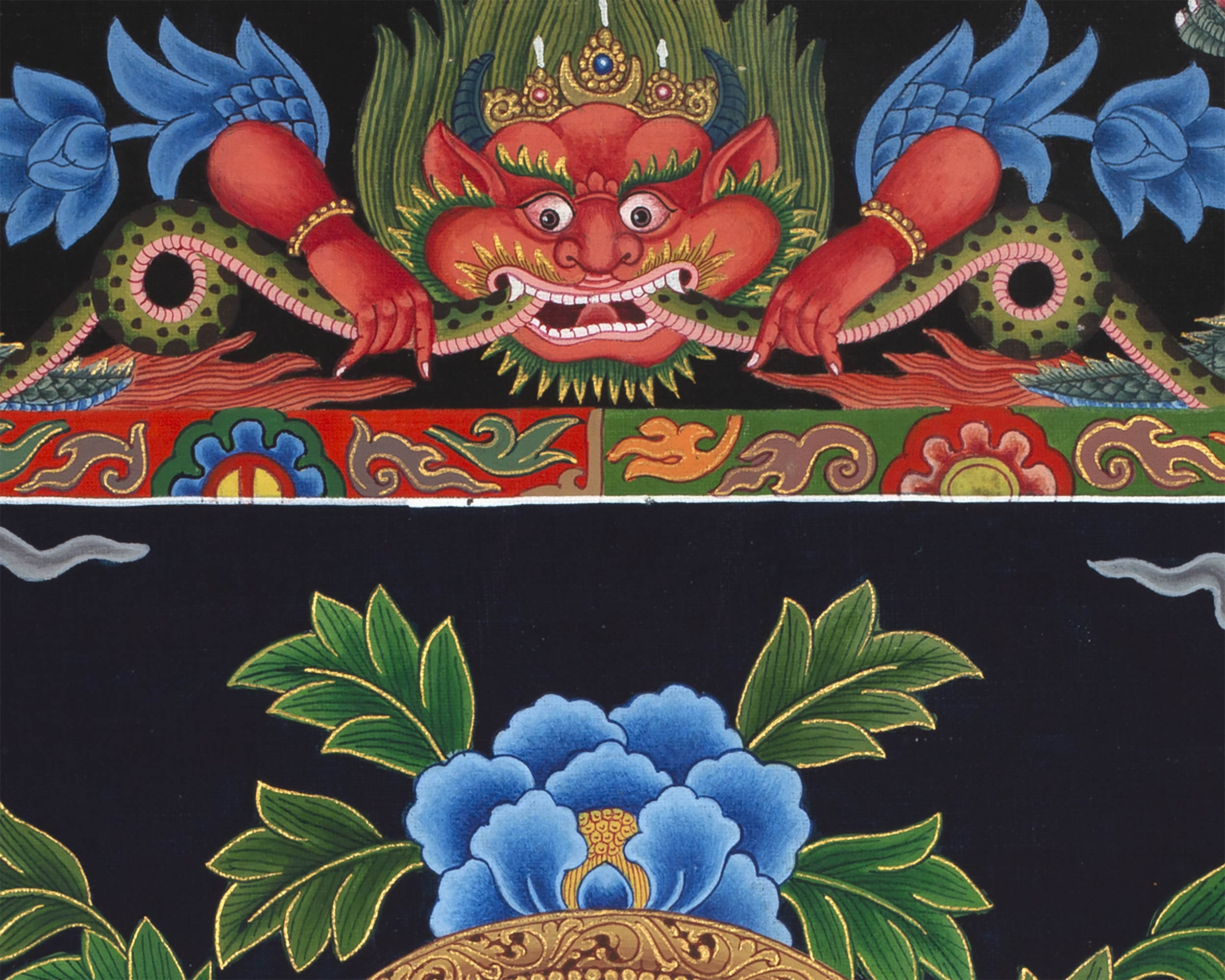 Bodhisattva Lokeshvara Print | Paubha Style Painting | Wall Decors
