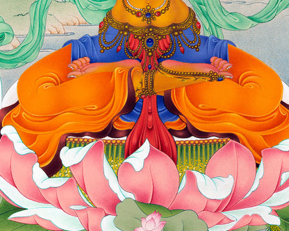 Bodhisattva Manjushri | Buddhist Deity | Digital Thangka Print