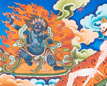 Mahakala Chitipati Print | Religious Handpainted Art