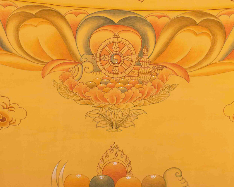 Original Manjushree Thangka | Full 24K Gold Style | Religious Wall Decors