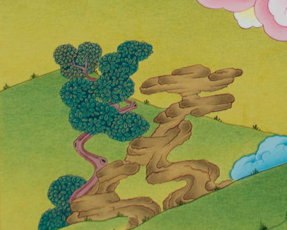 Hand Painted Hevajra Thangka | Himalayan Wrathful  Wall Decor | Tibetan Deity