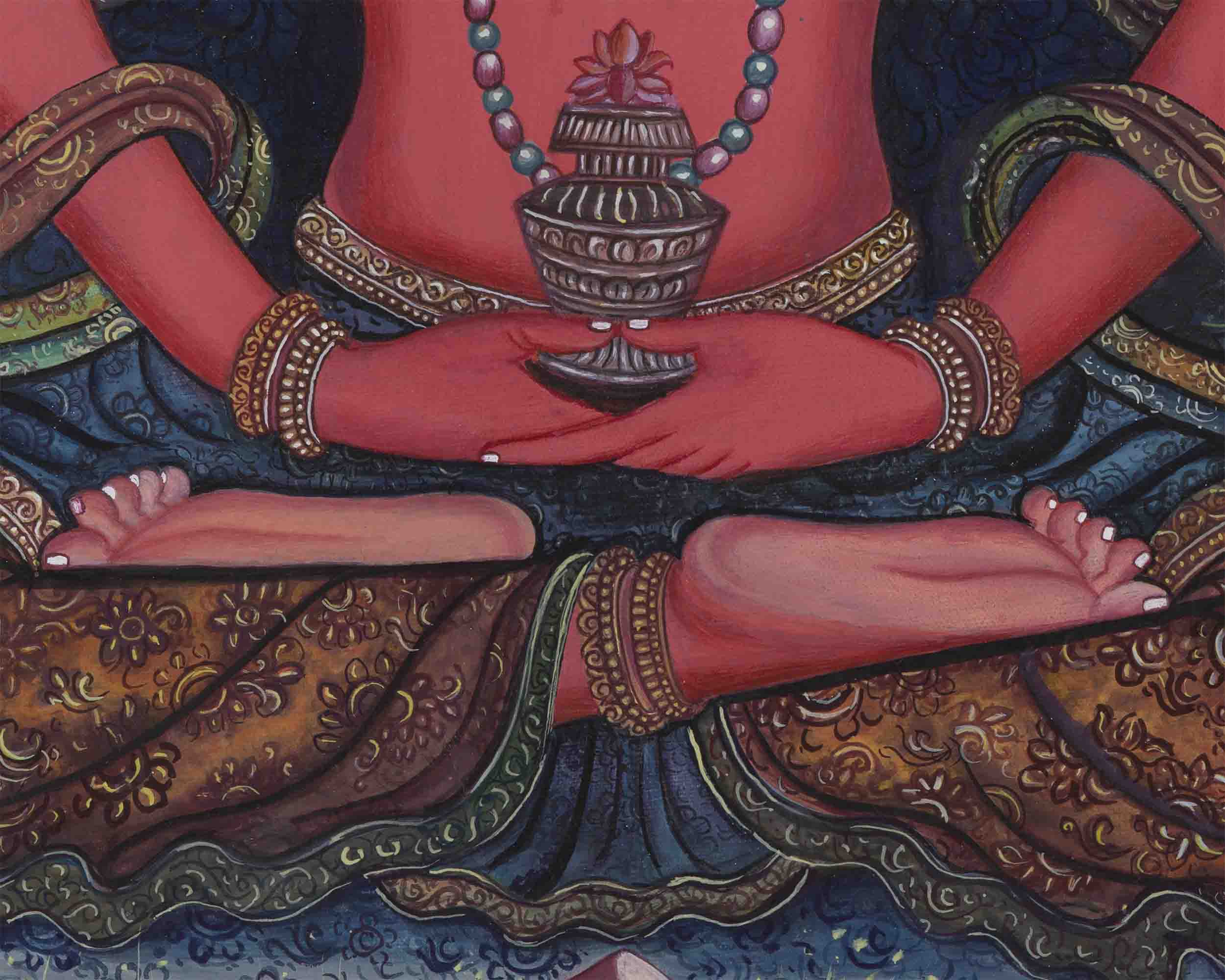 Buddha Amitayus Print | Newari Thangka Art | Wall Hanging Decors