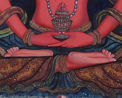 Buddha Amitayus Print | Newari Thangka Art | Wall Hanging Decors