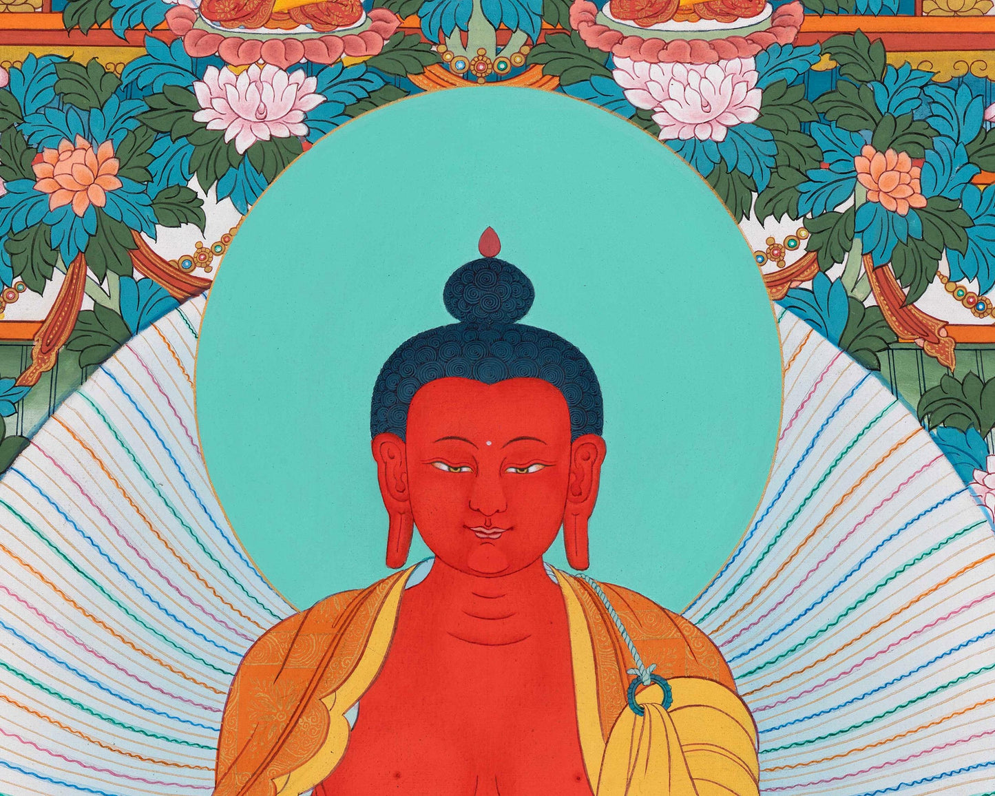 Amitabha Pure Land | Traditionally Hand Painted Buddha Thangka