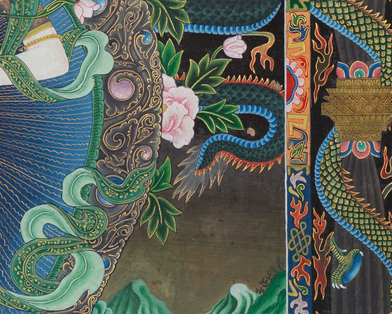 Lokeshvara Tibetan Prints | Meditation Paubha Art