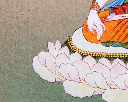 Buddhist White Tara Thangka | Handpainted Traditional Artwork | Vajrayana Painting