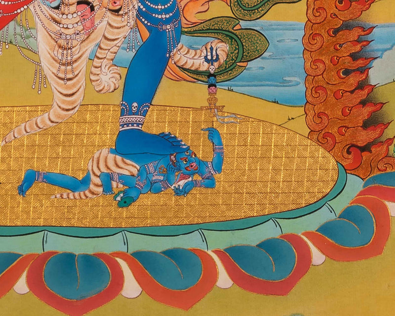 Hand-Painted Chakrasamvara Empowerment Thangka | Tibetan Yidam Thangka