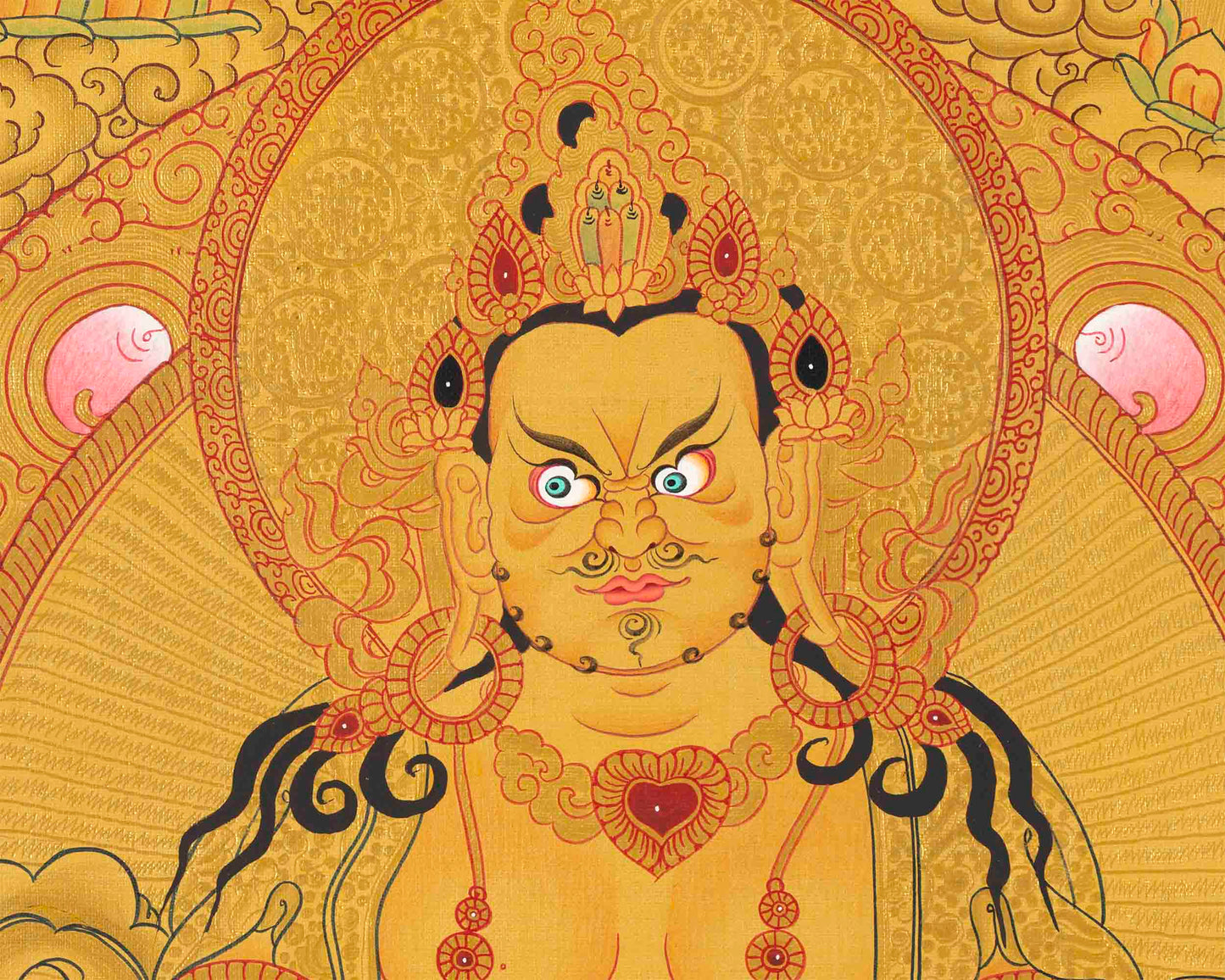 Full 24K Gold Dzambala Thangka | Art Painting