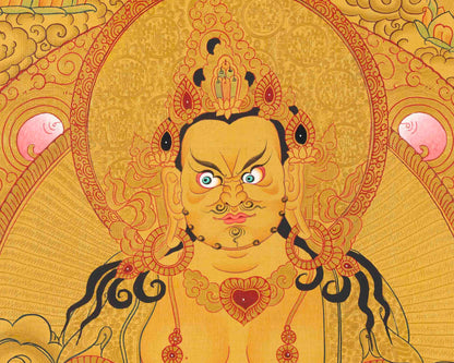 Full 24K Gold Dzambala Thangka | Art Painting