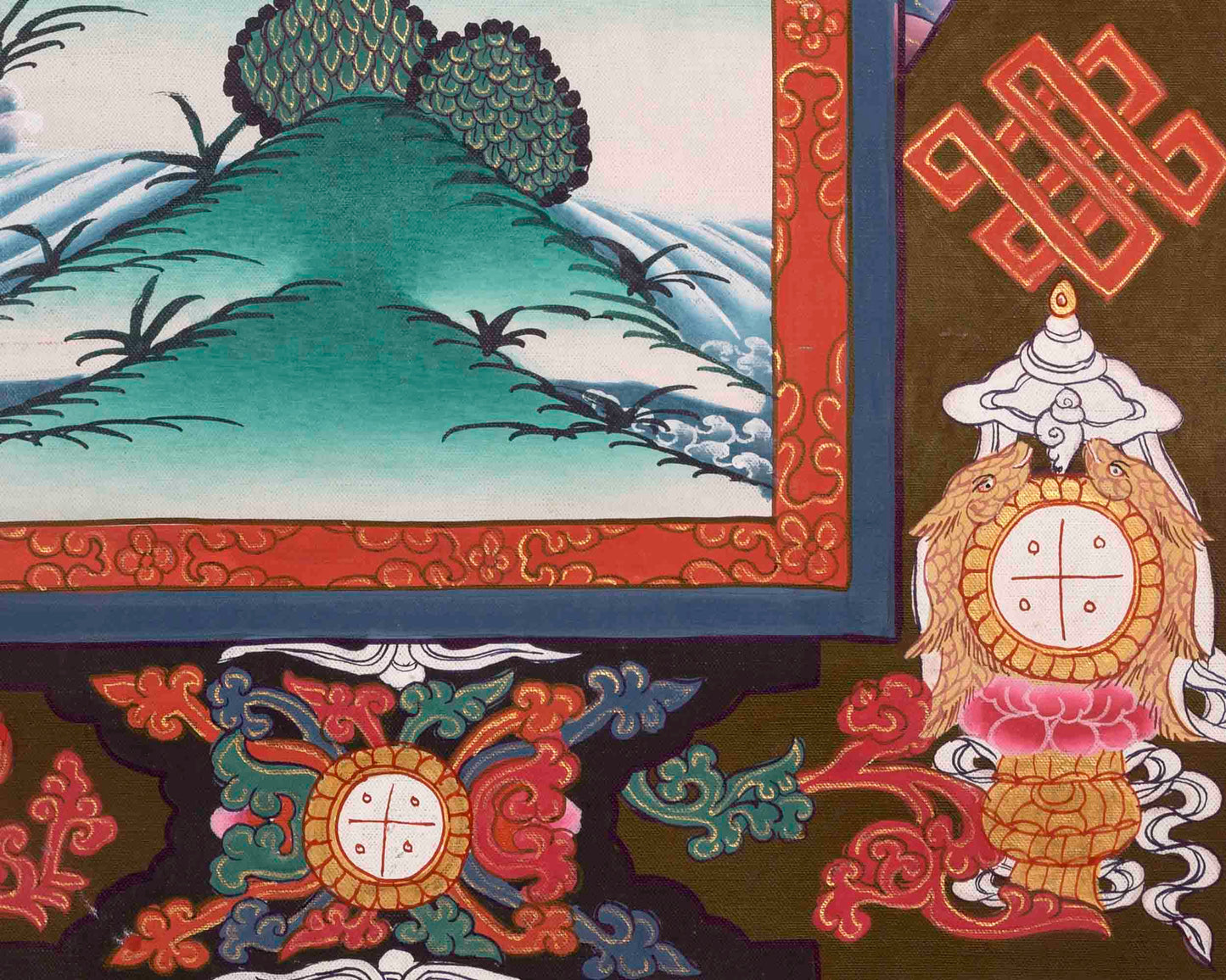 Green Tara Thangka | Religious Buddhist Art | Wall Decors