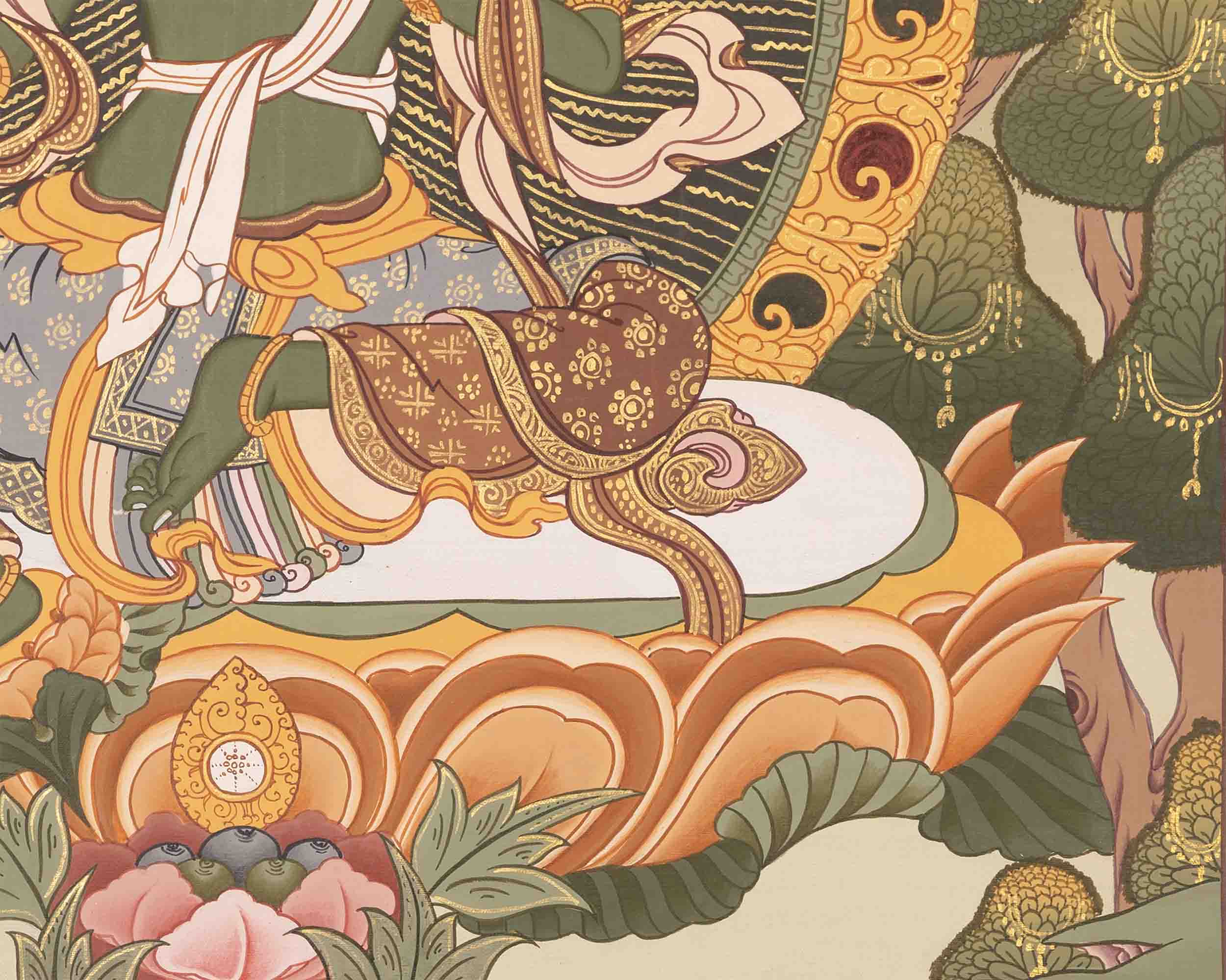 Mother Green Tara | Buddhist Thangka | Wall Decors