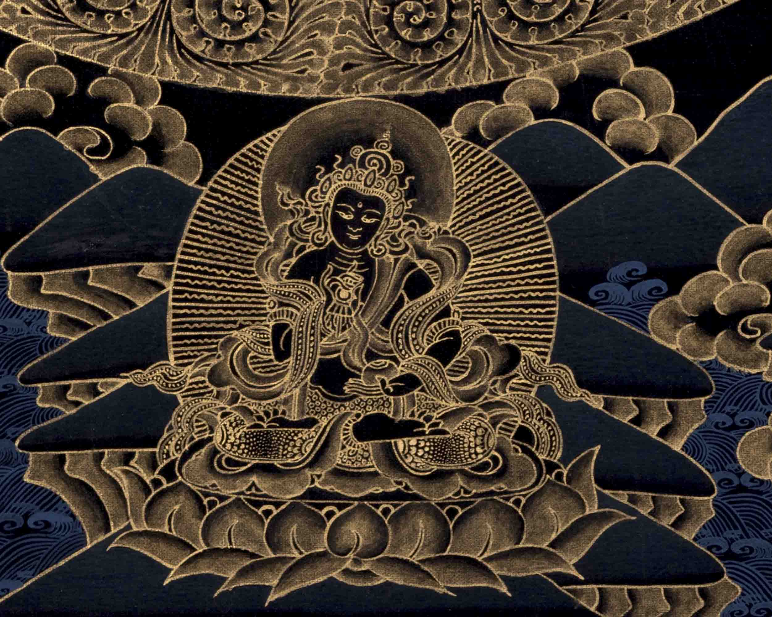Buddha Shakyamuni Mandala Thangka Painting  | Tibetan Hand Painted Art Work
