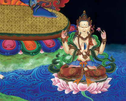 Bodhisattva Vajrapani Thangka Print | Digital Printing | Wall Decors