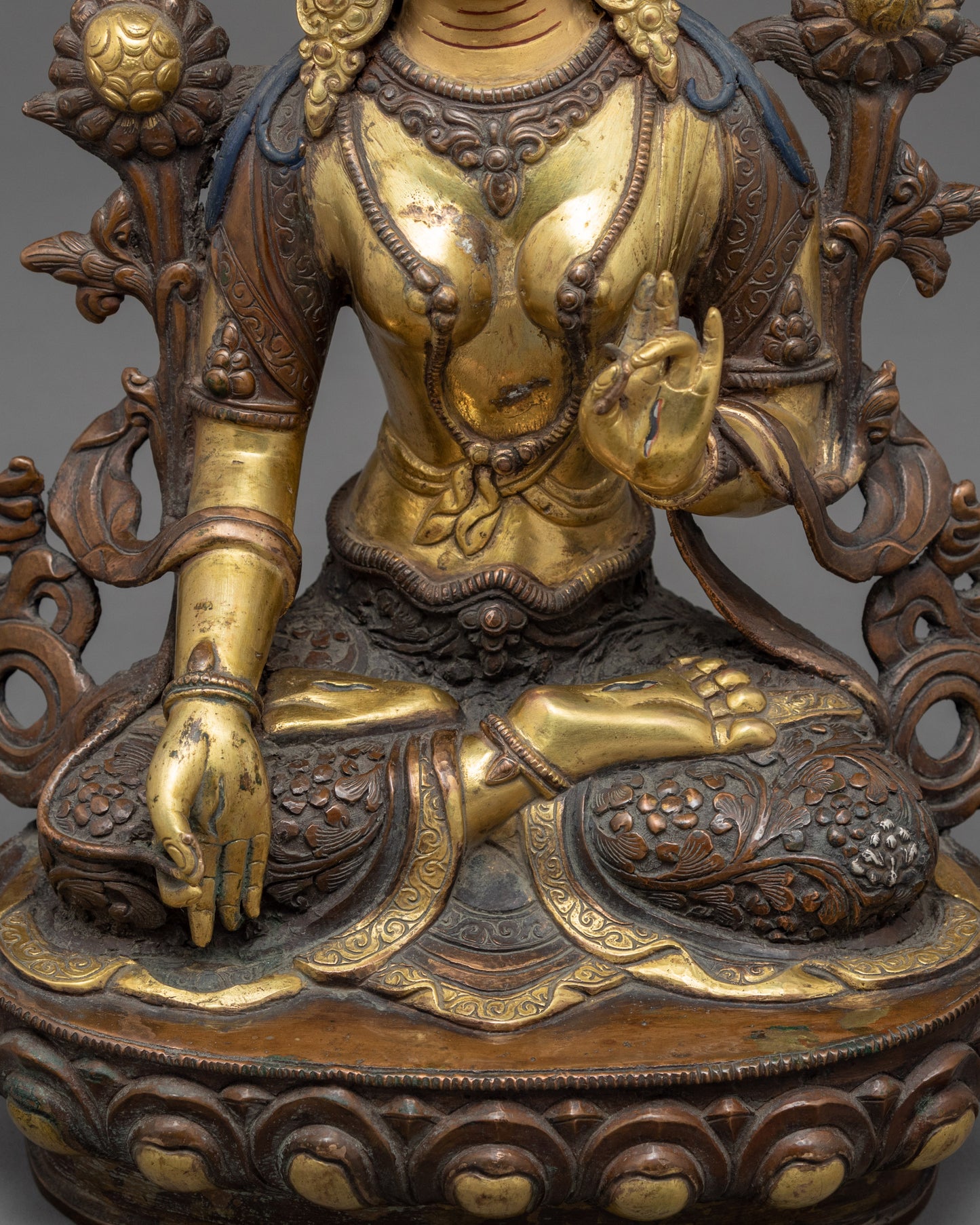 Antique White Tara Statue | The Female Bodhisattva | Zen Buddhist Art