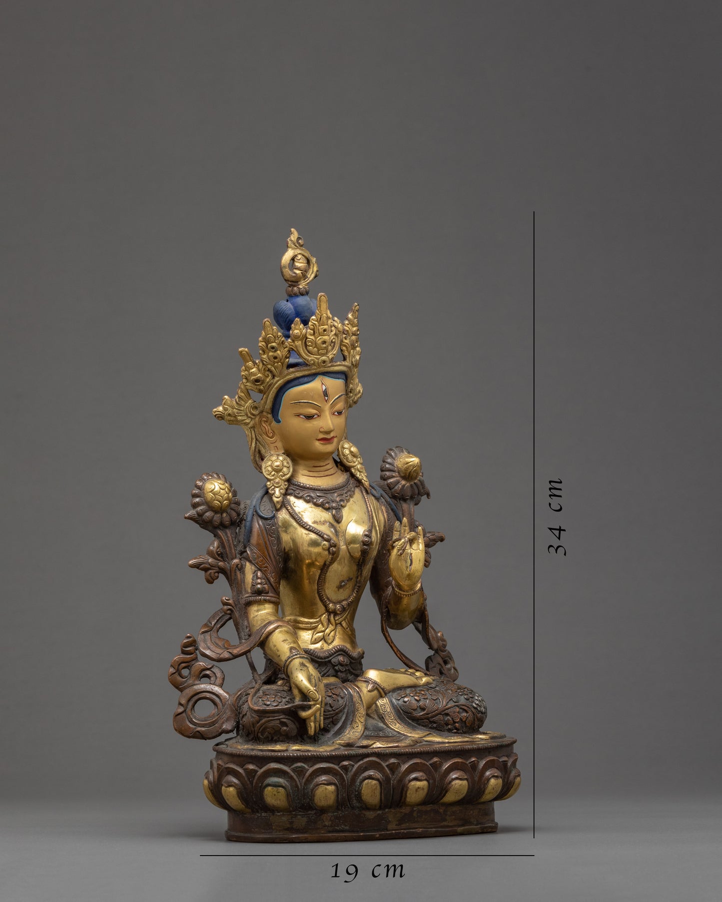 Antique White Tara Statue | The Female Bodhisattva | Zen Buddhist Art