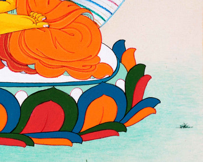 The Path to Liberation: Shakyamuni Buddha Thangka | Handpainted Sacred Tibetan Art