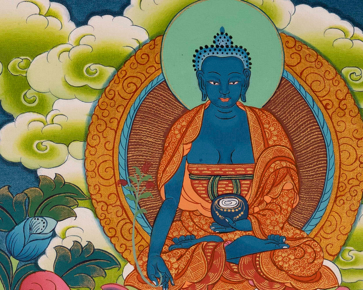 Handpainted Avalokitesvara Thangka | Chengrezig Thangka