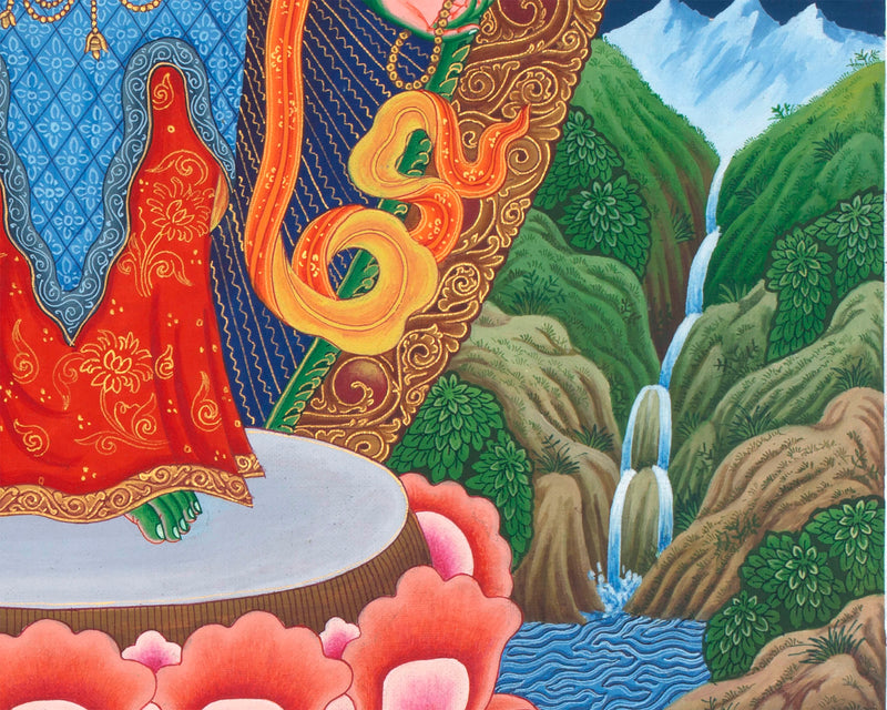 Bodhisattva Lokeshvara Print | Paubha Style Painting | Wall Decors