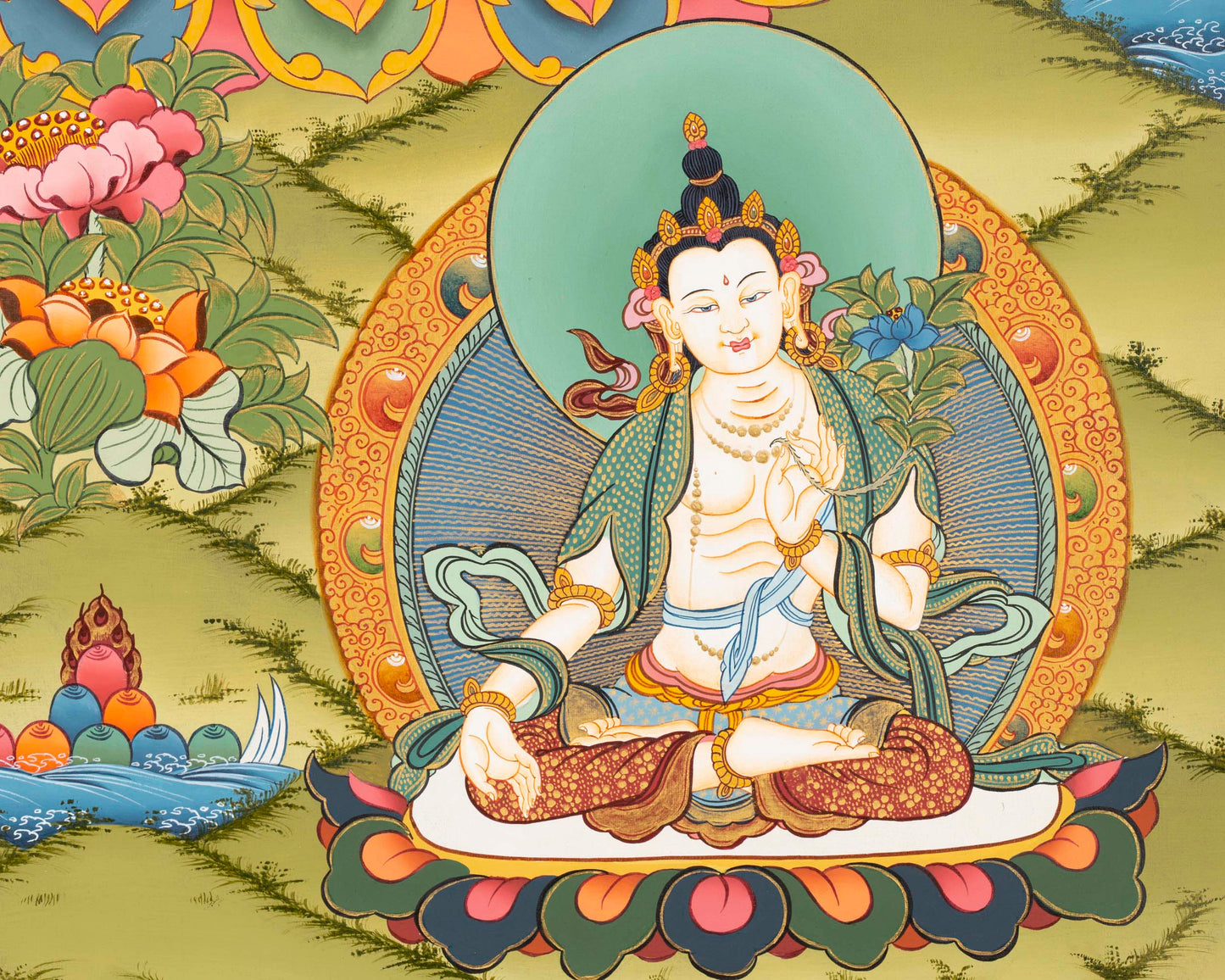 Goddess Green Tara Thangka | Spiritual Wall Art