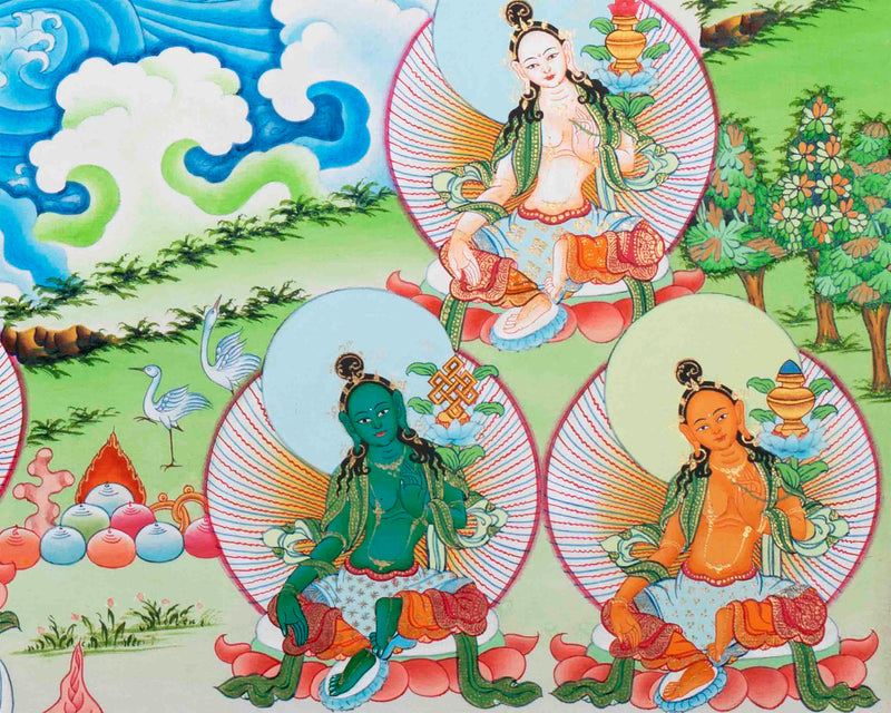 21 Tara Print | Tibetan Buddhist Painting | Wall Hanging Decors