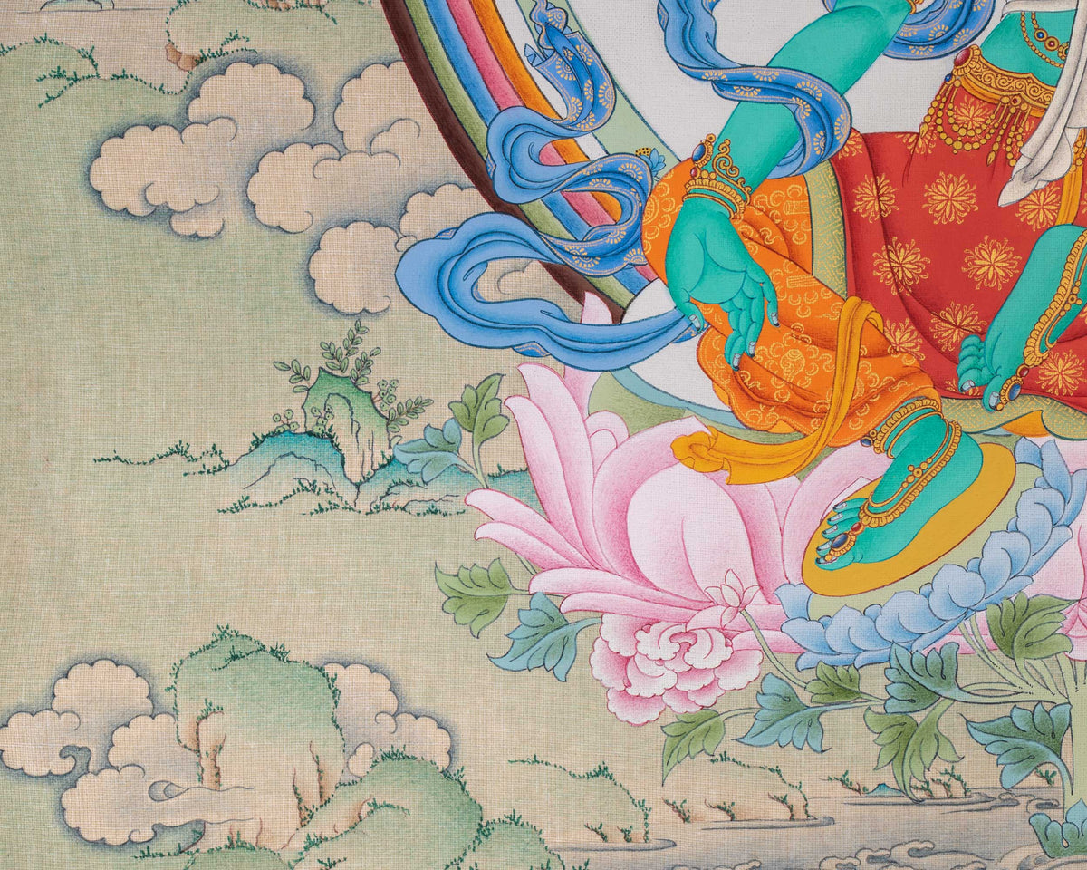 Arya Tara Digital Print | Mother Green Tara Artwork | Buddhist Gift Ideas