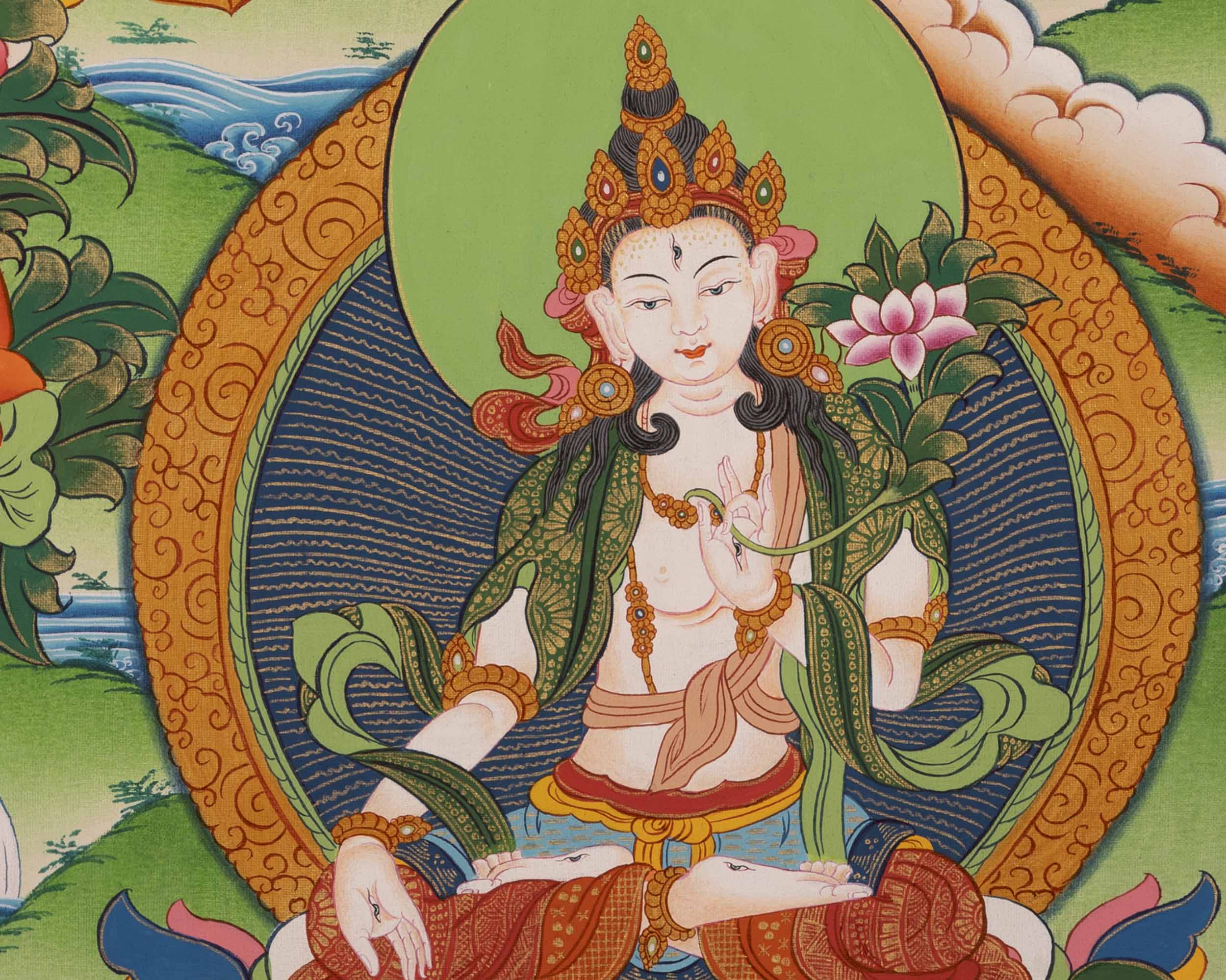White Tara Thangka | Wall Hanging Decorations