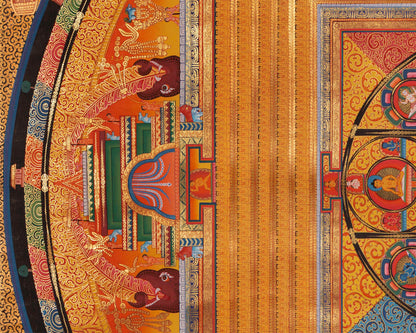 Vairochona Buddha Mandala Thangka Print | Digital Printing