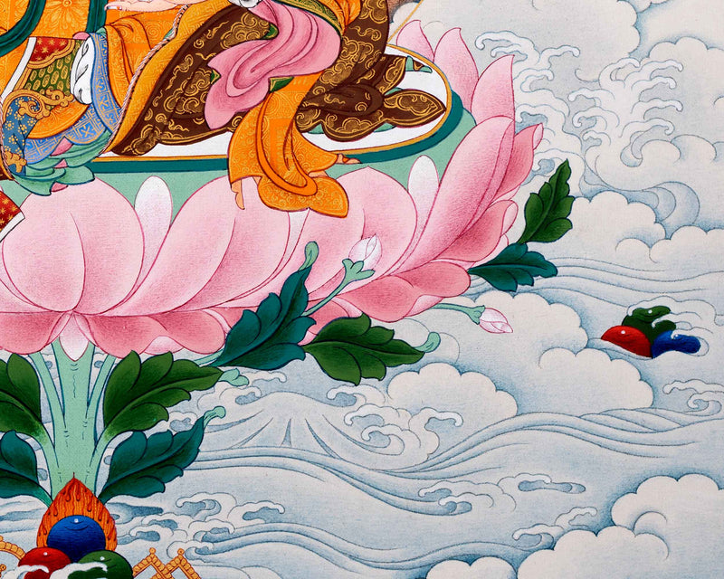 Guru Rinpoche Thangka | Traditionally Hand Painted Art