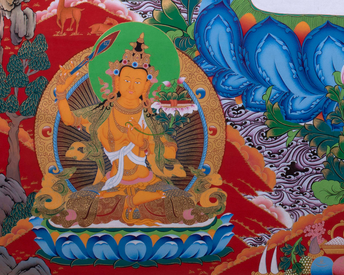 Avalokiteshvara Chenrezig Thangka | Traditional Buddhist Painting