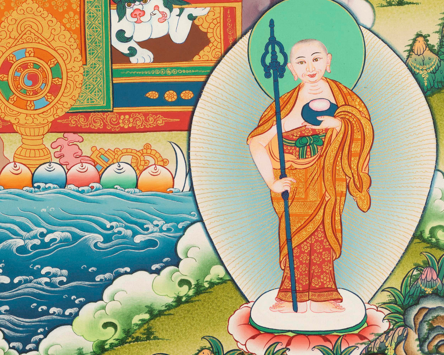 Himalayan Buddha Shakyamuni | Originally Hand-Painted Thangka