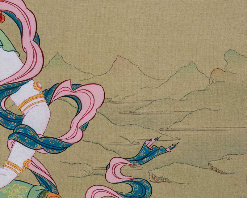 Vajrasattva, Dorje Sempa in Karma Gadri Thanka Painting