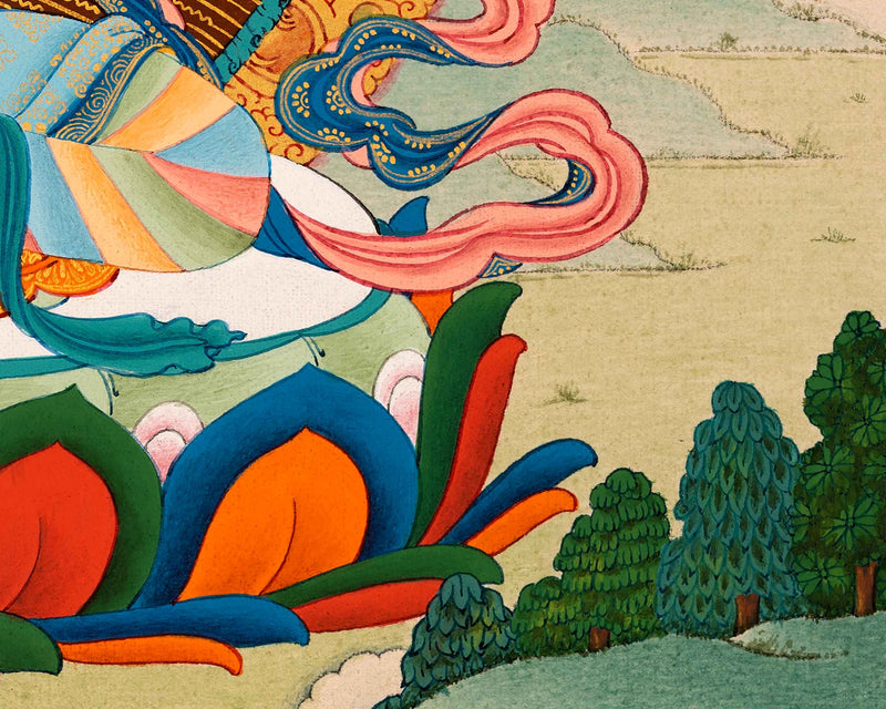 Green Tara Nepal Thangka | Traditional Tibetan Buddhist Painting