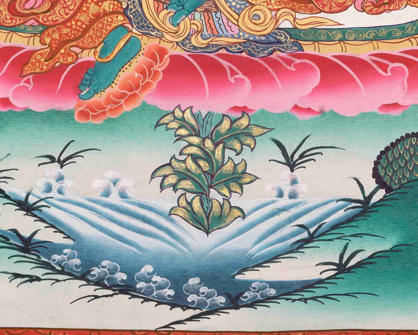 Green Tara Thangka | Religious Buddhist Art | Wall Decors