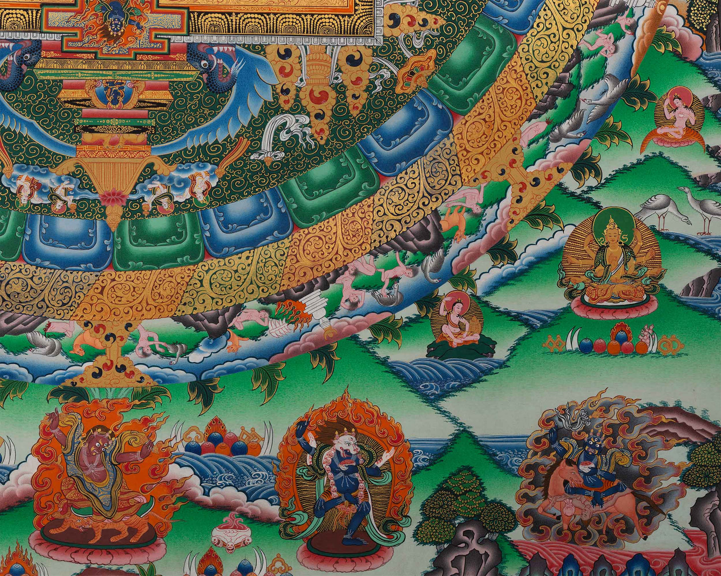 Vasundhara Mandala Thangka | Tibetan Wall Decor Mandala