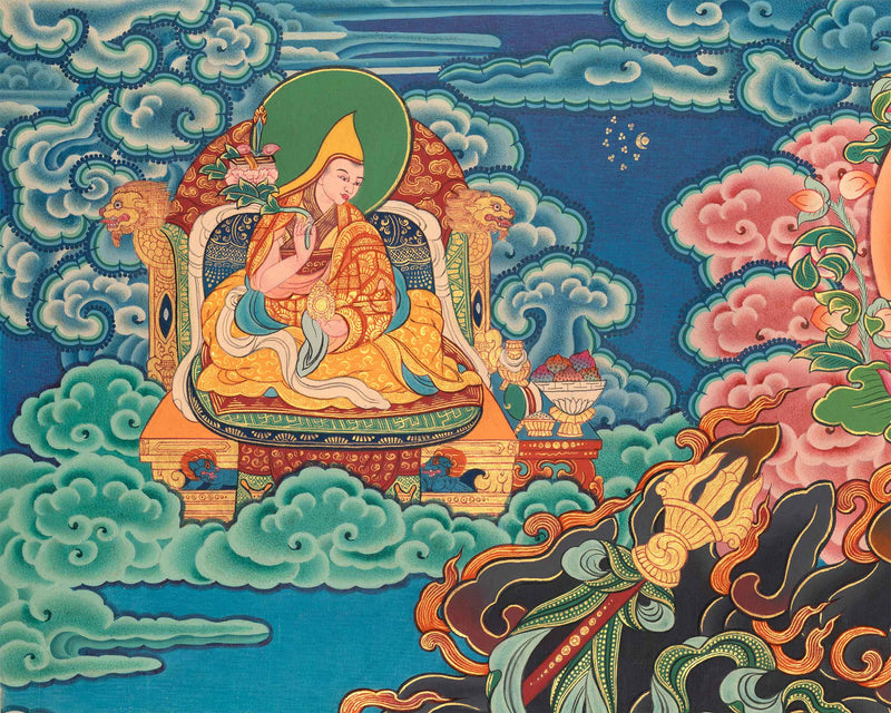 Hand-painted Palden Lhamo Thangka | The Fierce and Protective Deity | Sacred Thangka Painting