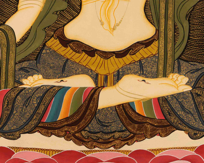 White Tara Print | Digital Thangka Print | Wall Decors