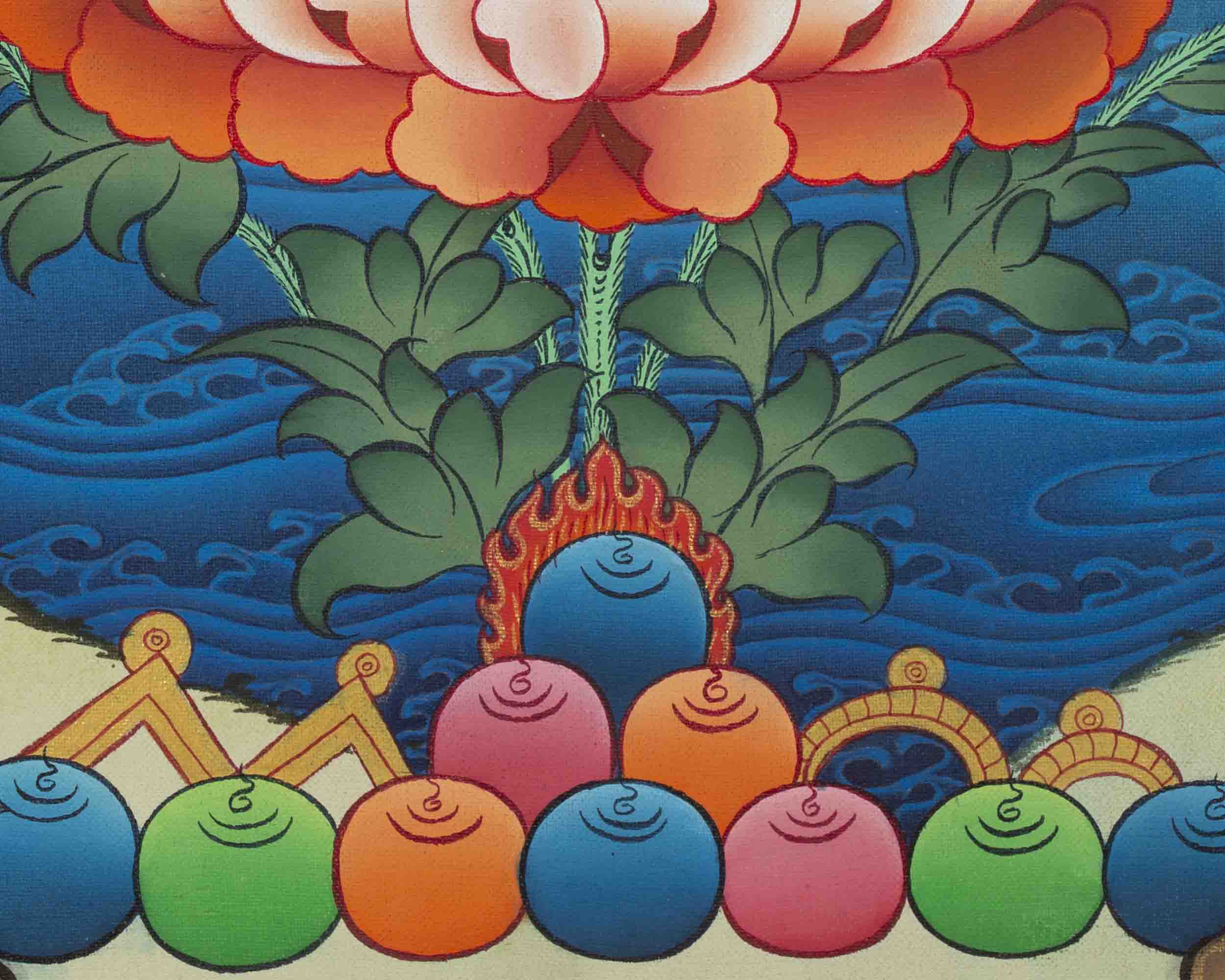 Hand-painted Manjushree Thangka | Wall Decoration Painting