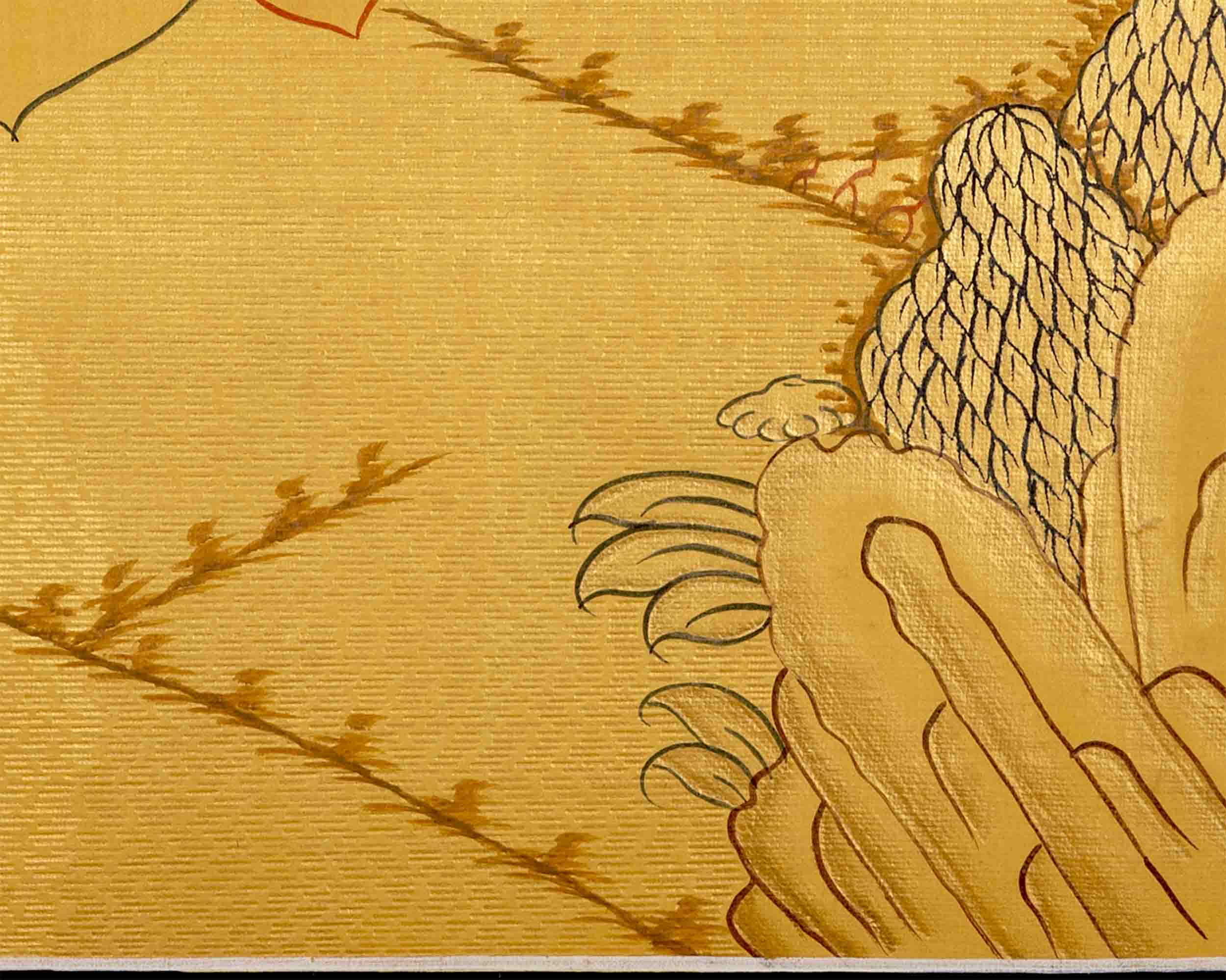 Full Gold Style Shakyamuni Buddha Thangka | Tibetan Buddhist Art