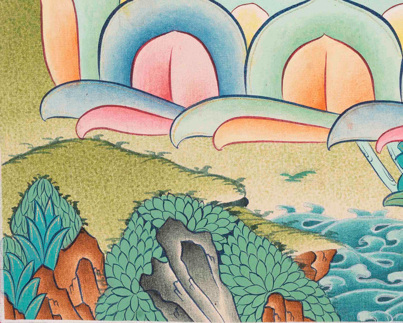 Shakyamuni Buddha Thangka | Traditional Tibetan Painting | Wall Decors