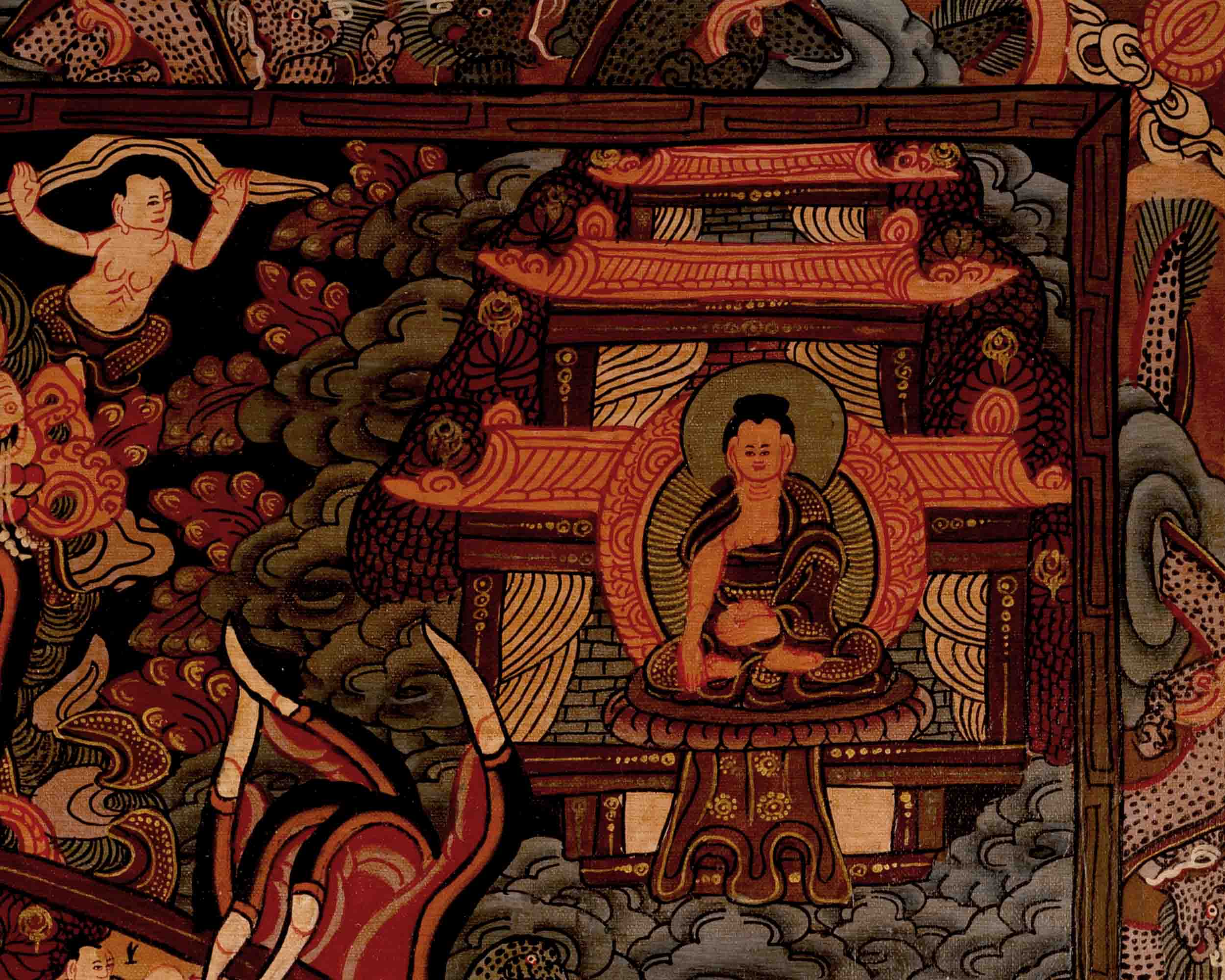Traditional Wheel of Life Thangka | Religious Artwork | Wall Decors