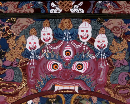 Brocade Mounted Wheel Of Life | Traditional Artwork | Wall Decors