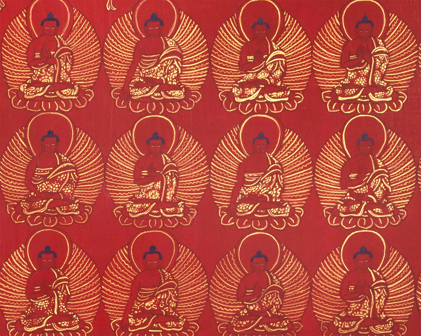 108 Buddhas' | Thangka Prints | Wall Hanging Decors