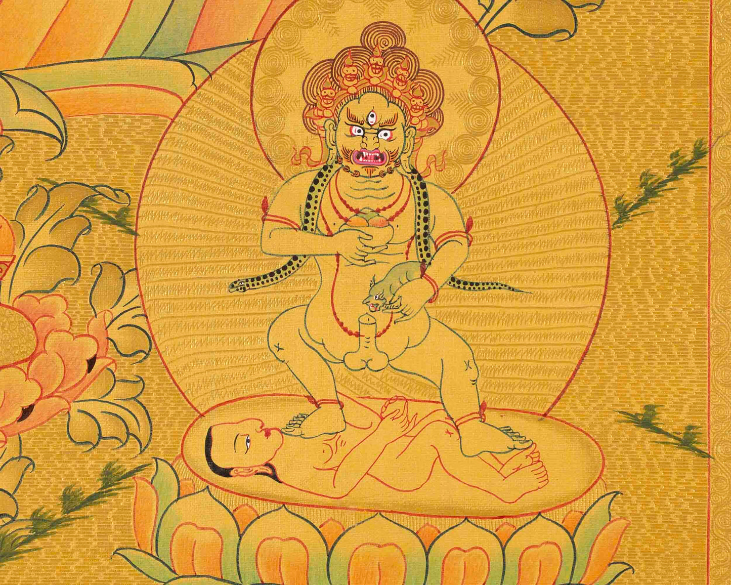 Dzambala Thangka Print | Wall Decoration