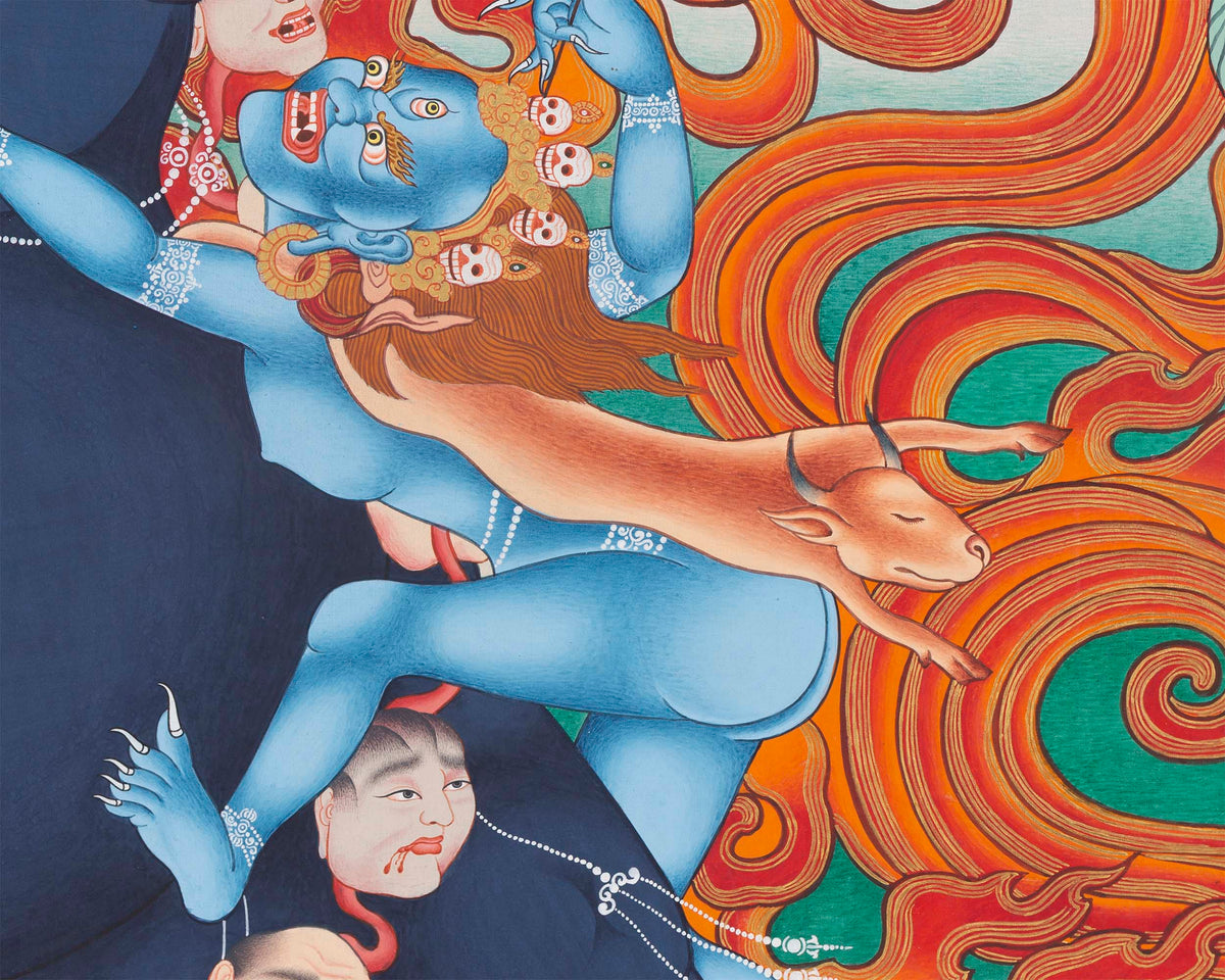 Yama Dharmaraja Thangka | Budddhist Thangka | Digital Print