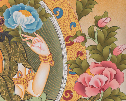 Bodhisattva Avalokiteshvara Tapestry | Chengrezig Thangka