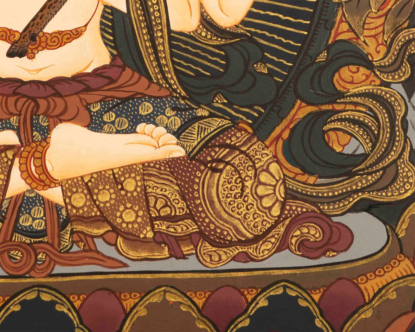 Chengrezig  Thangka Painting | Religious Tibetan Wall Art