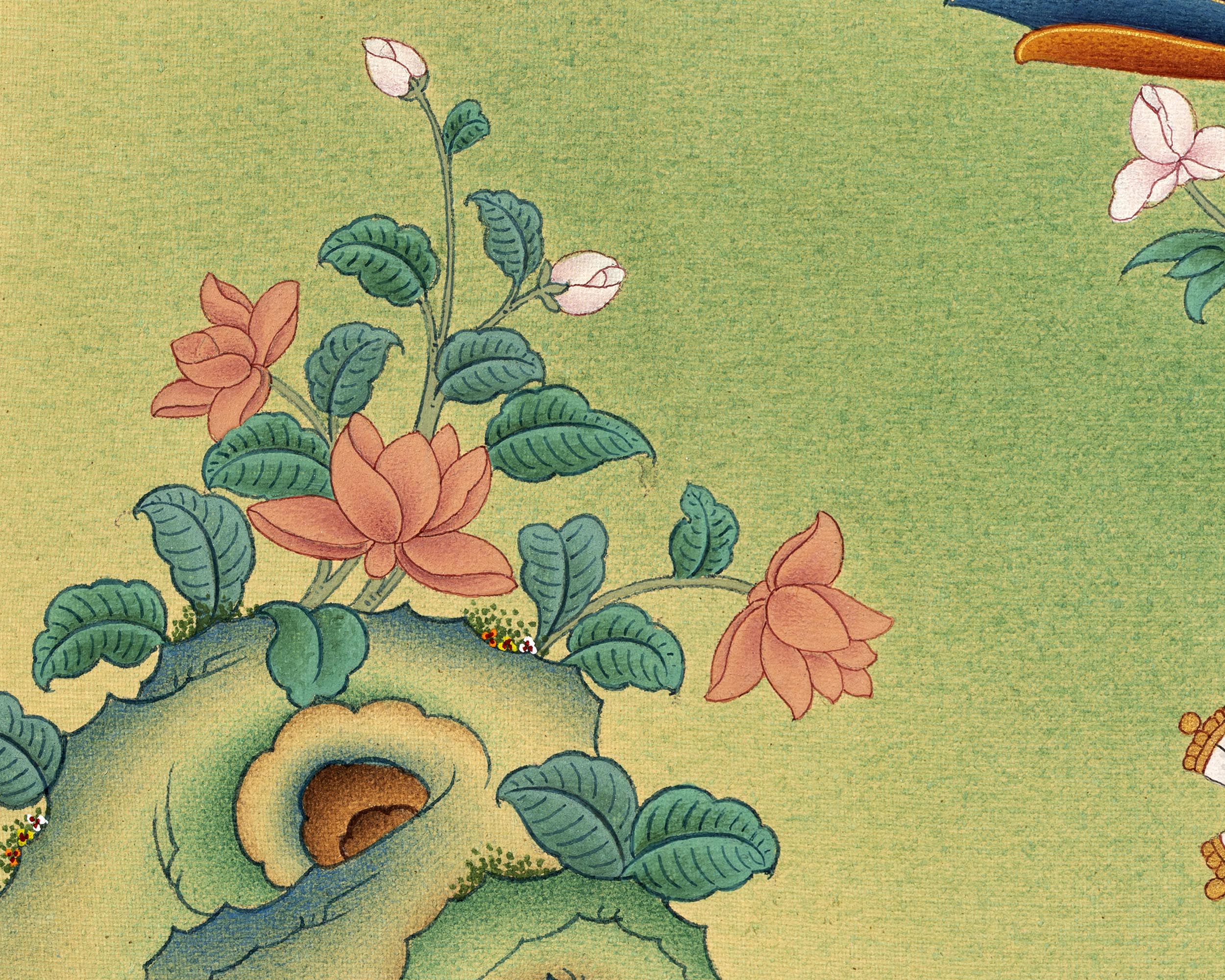 Green Tara | Tibetan Thangka Print | Digital Thangka Canvas Print
