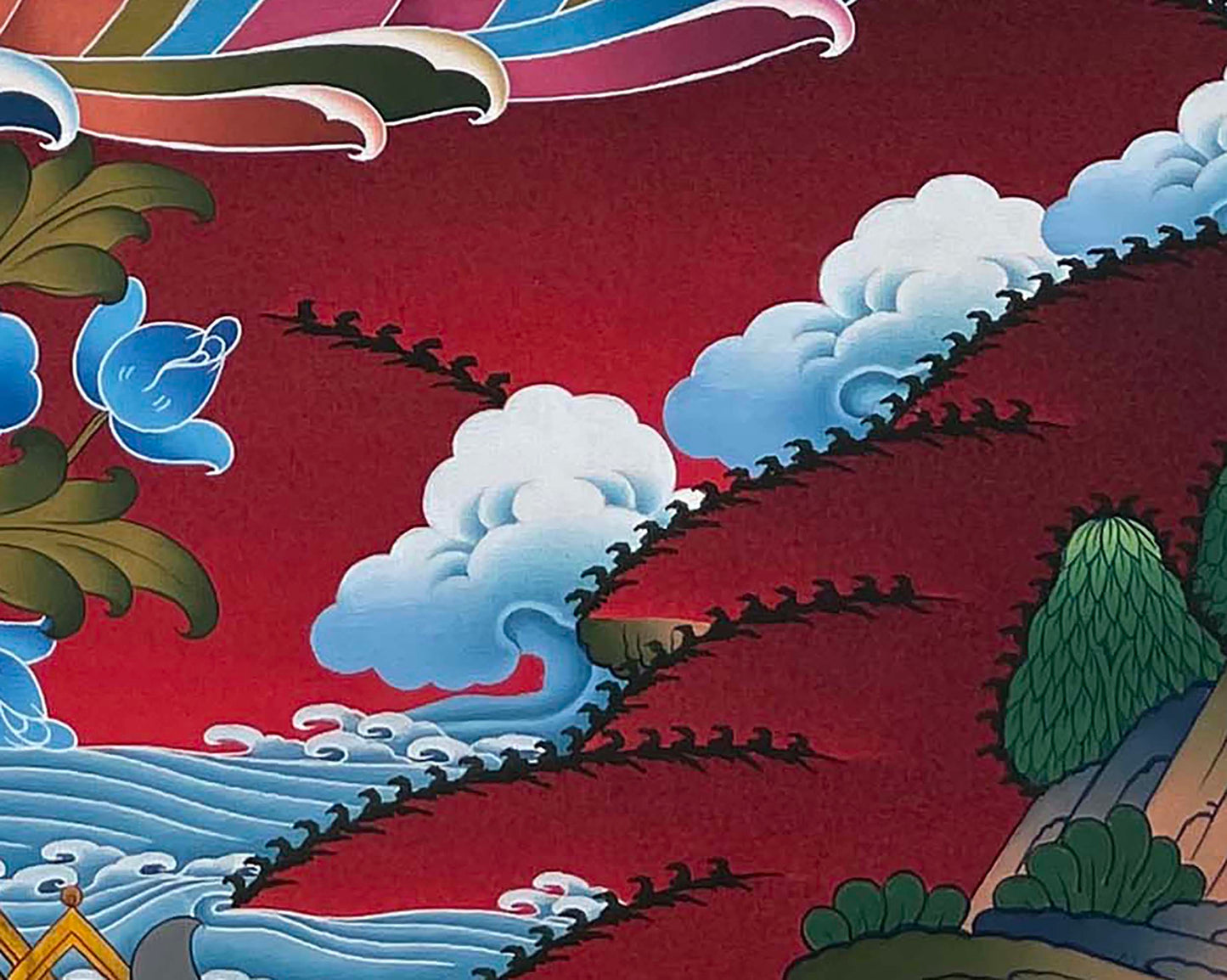 Guru Rinpoche Thangka | Religious Buddhist Art | Wall Decors